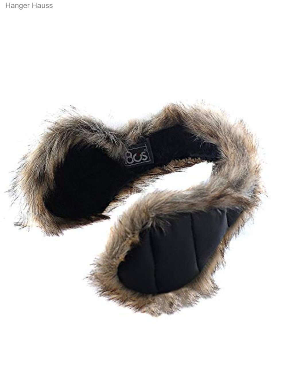 Down Fur Behind The Head Ear Warmer Adjustable Collapsible Winter